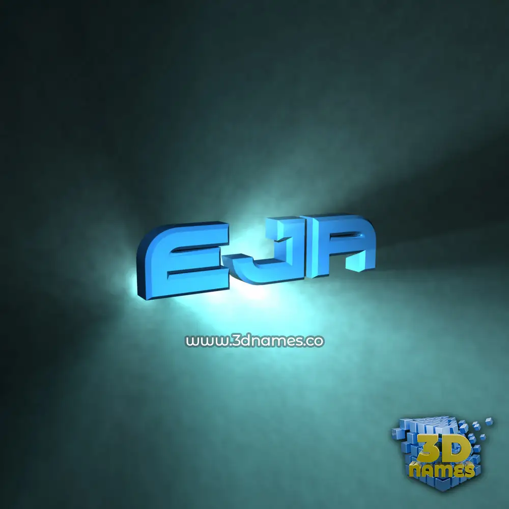 eja in Light Shine style - 3D name wallpaper