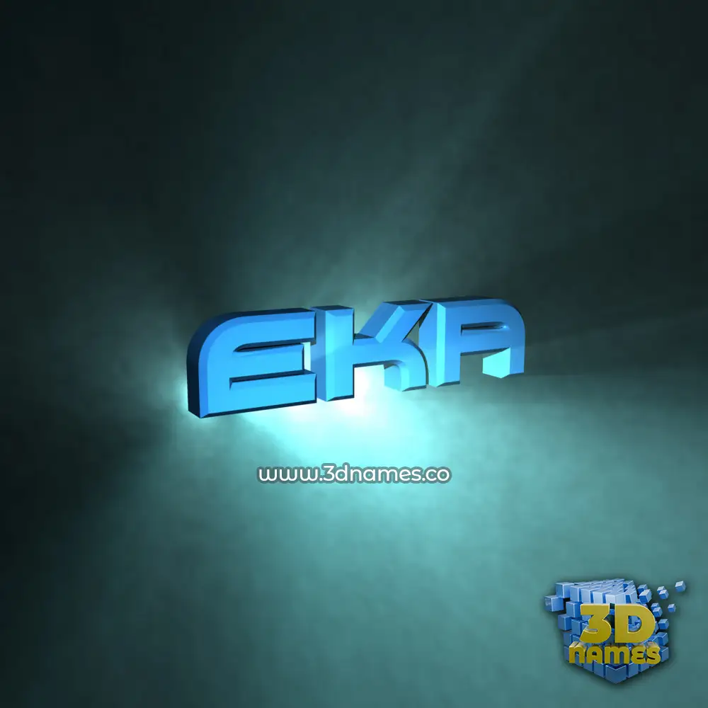 eka in Light Shine style - 3D name wallpaper
