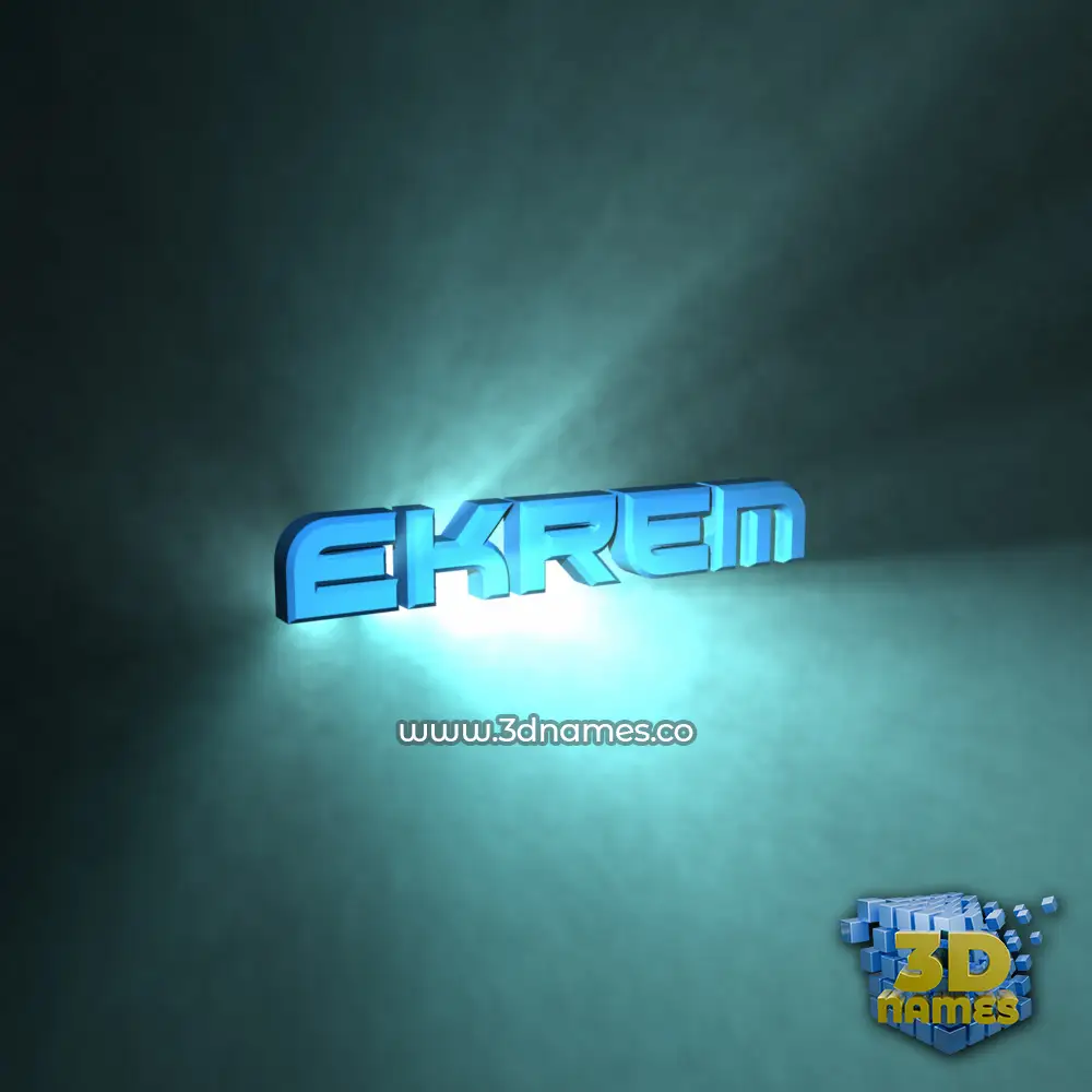 ekrem in Light Shine style - 3D name wallpaper
