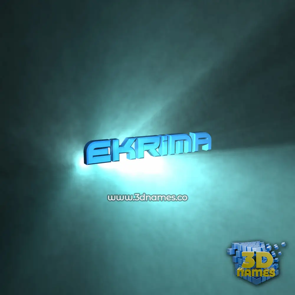 ekrima in Light Shine style - 3D name wallpaper