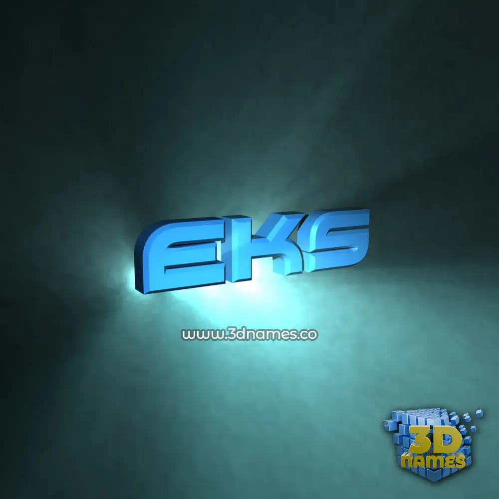 eks in Light Shine style - 3D name wallpaper
