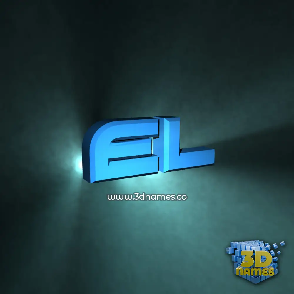 el in Light Shine style - 3D name wallpaper
