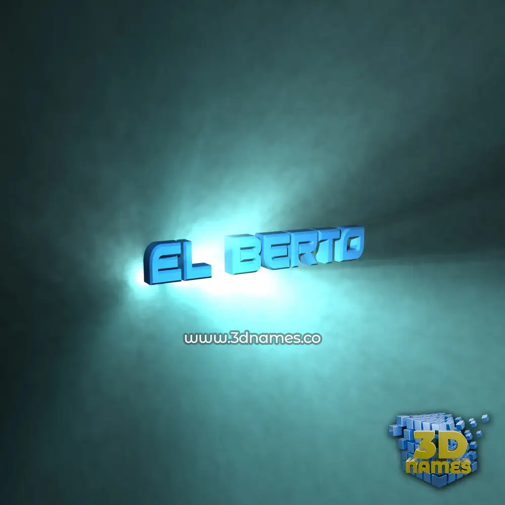 el berto in Light Shine style - 3D name wallpaper