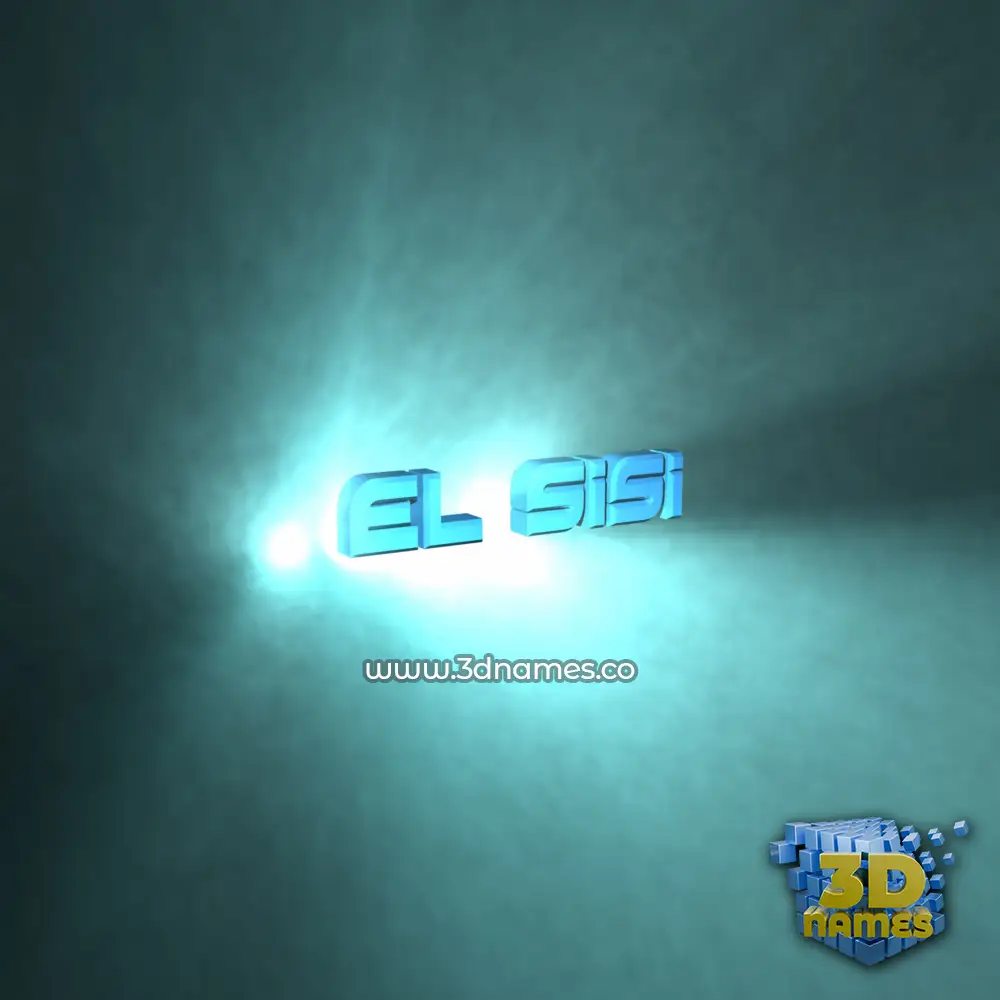 el sisi in Light Shine style - 3D name wallpaper