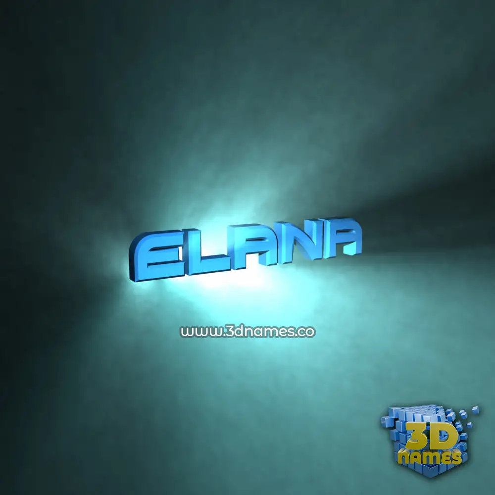 elana in Light Shine style - 3D name wallpaper