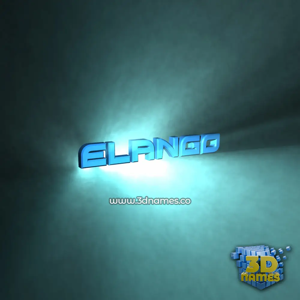 elango in Light Shine style - 3D name wallpaper
