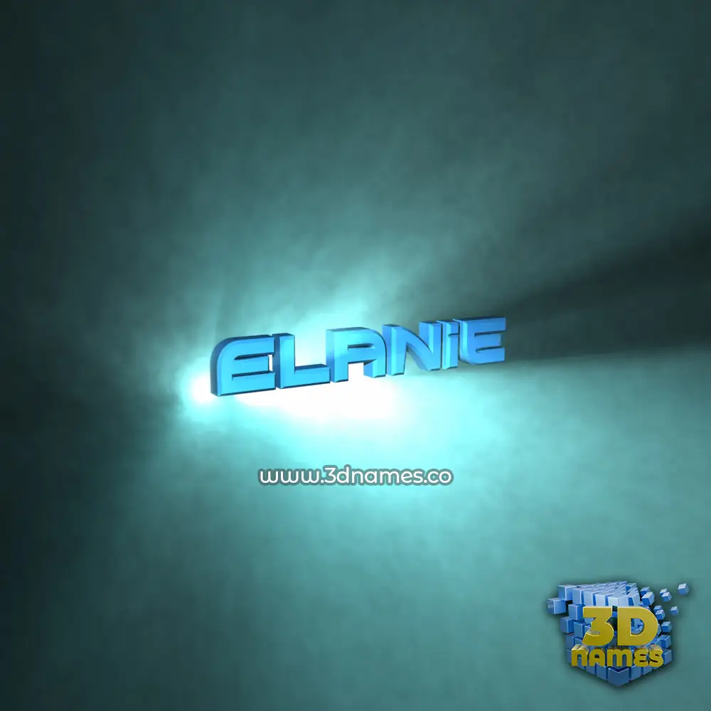 elanie in Light Shine style - 3D name wallpaper
