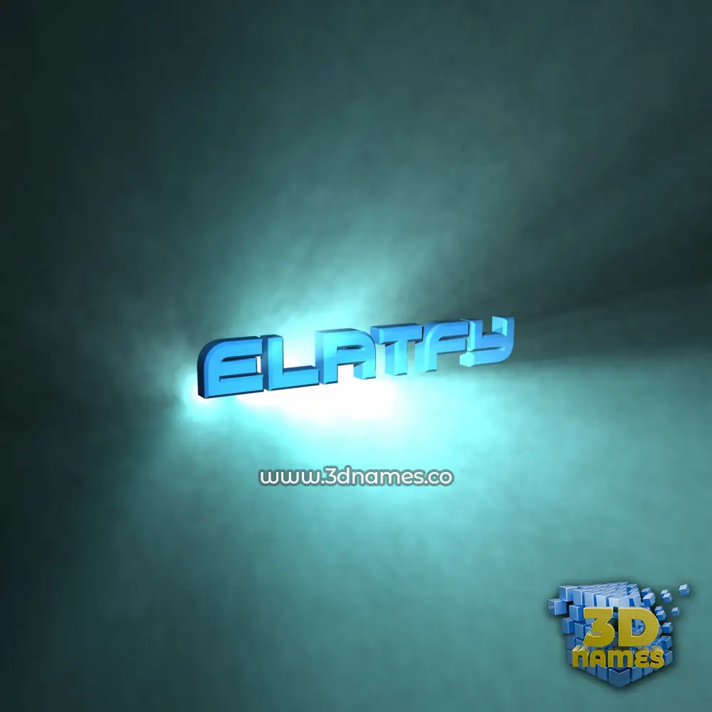elatfy in Light Shine style - 3D name wallpaper