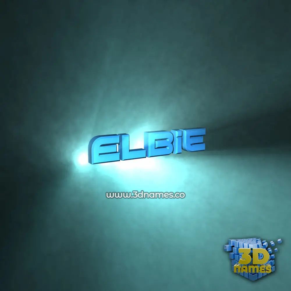 elbie in Light Shine style - 3D name wallpaper