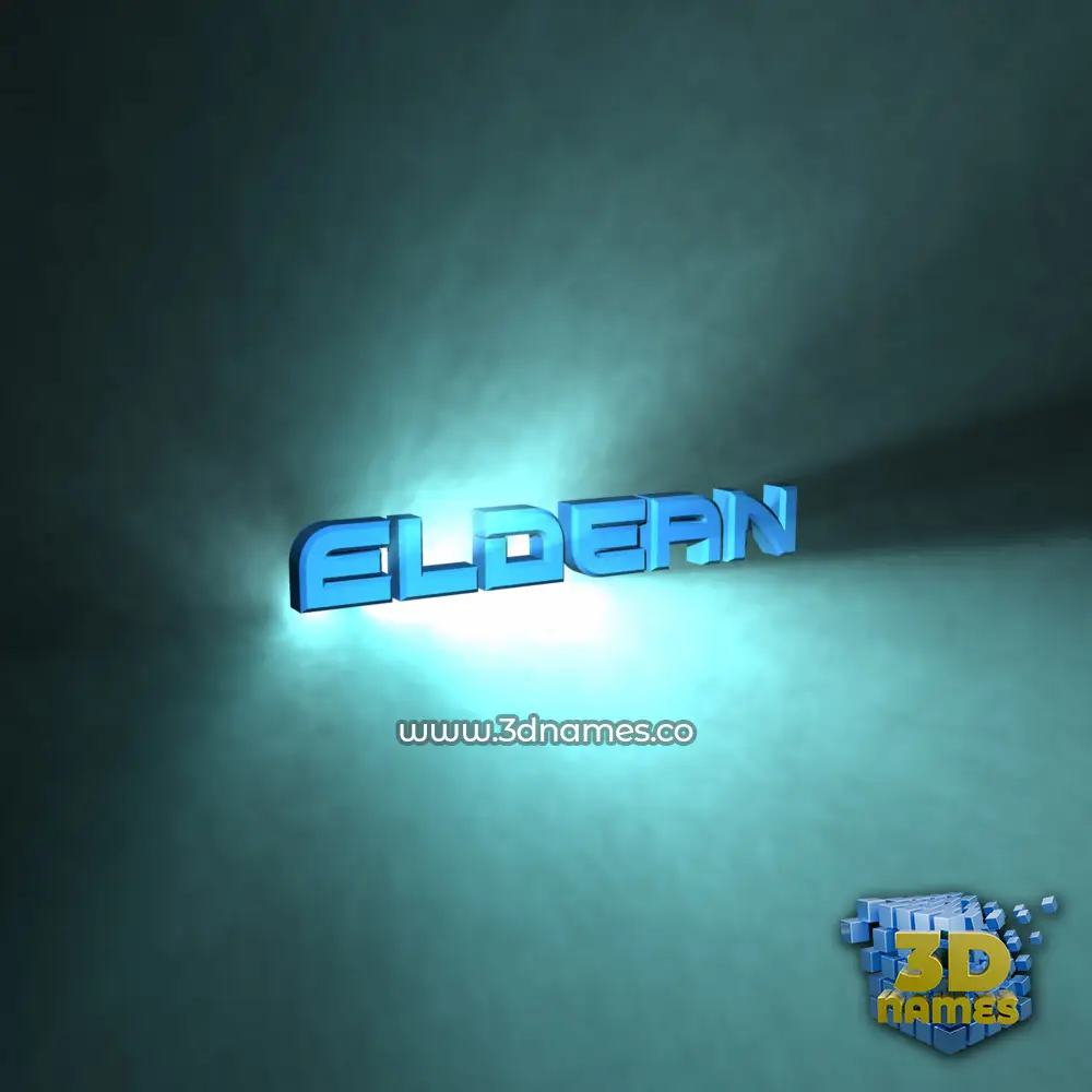 eldean in Light Shine style - 3D name wallpaper