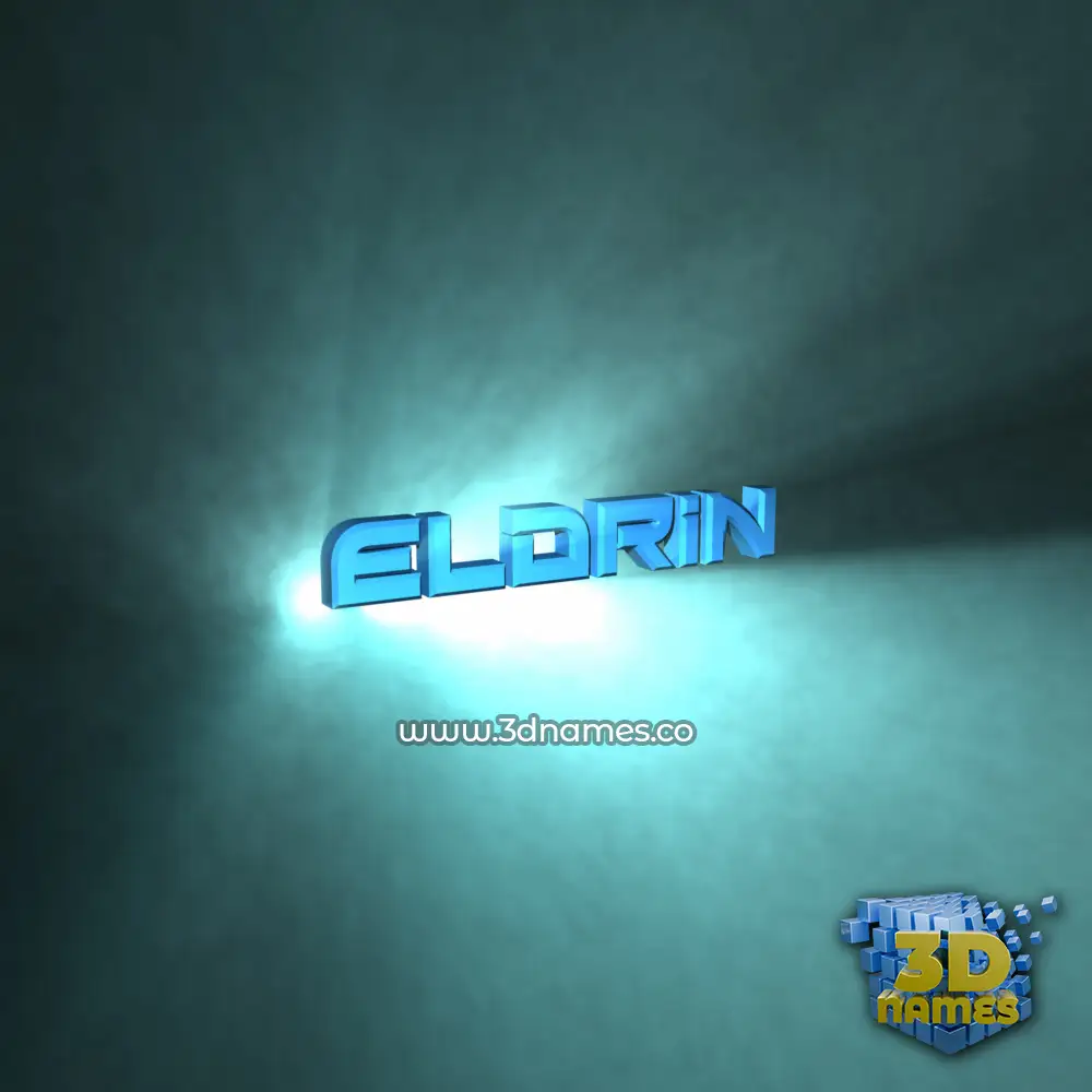 eldrin in Light Shine style - 3D name wallpaper