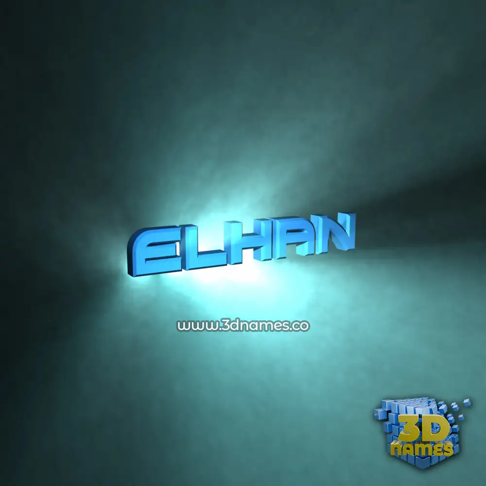elhan in Light Shine style - 3D name wallpaper