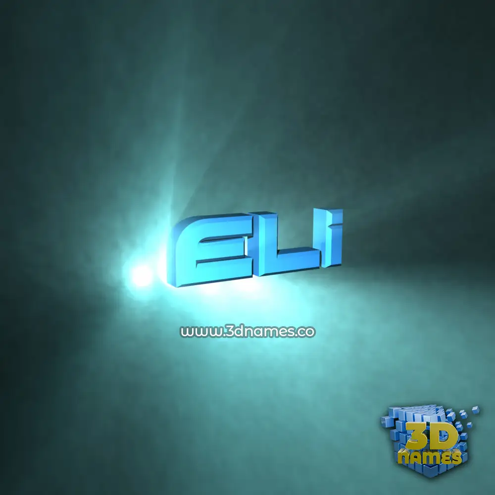 eli in Light Shine style - 3D name wallpaper