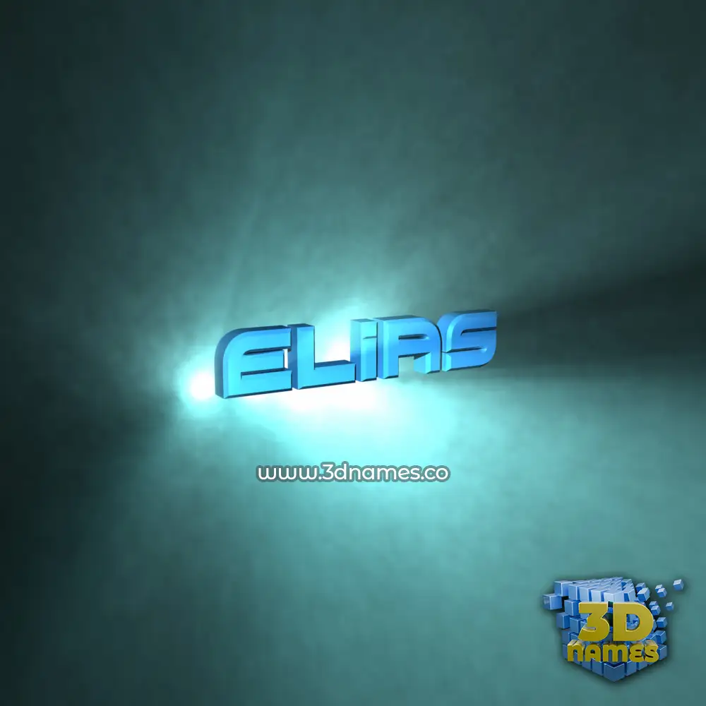 elias in Light Shine style - 3D name wallpaper