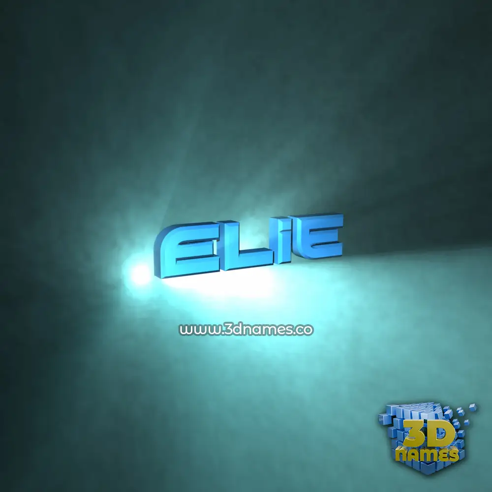 elie in Light Shine style - 3D name wallpaper