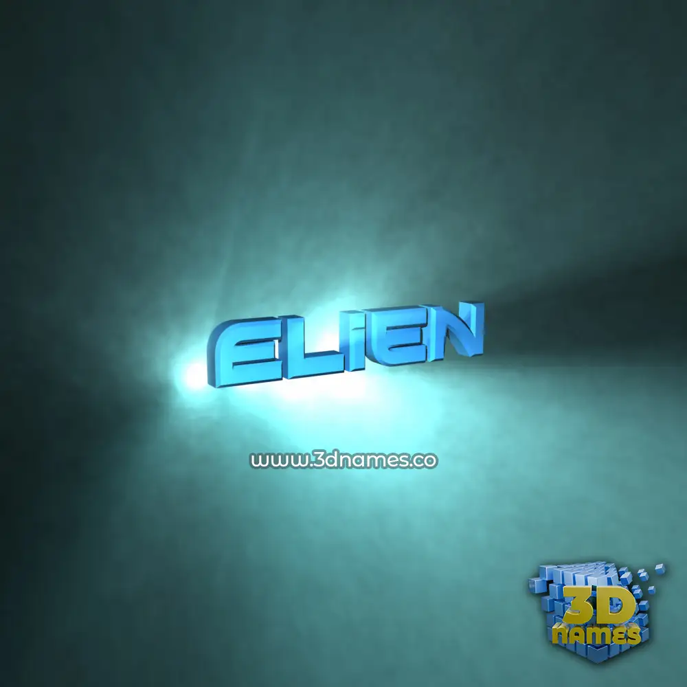 elien in Light Shine style - 3D name wallpaper