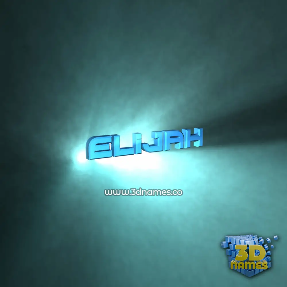 elijah in Light Shine style - 3D name wallpaper