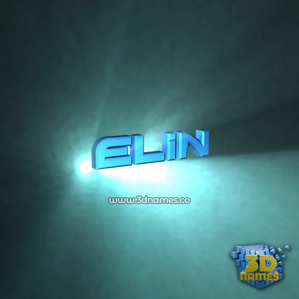 elin in Light Shine style - 3D name wallpaper