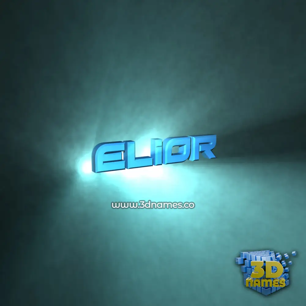 elior in Light Shine style - 3D name wallpaper