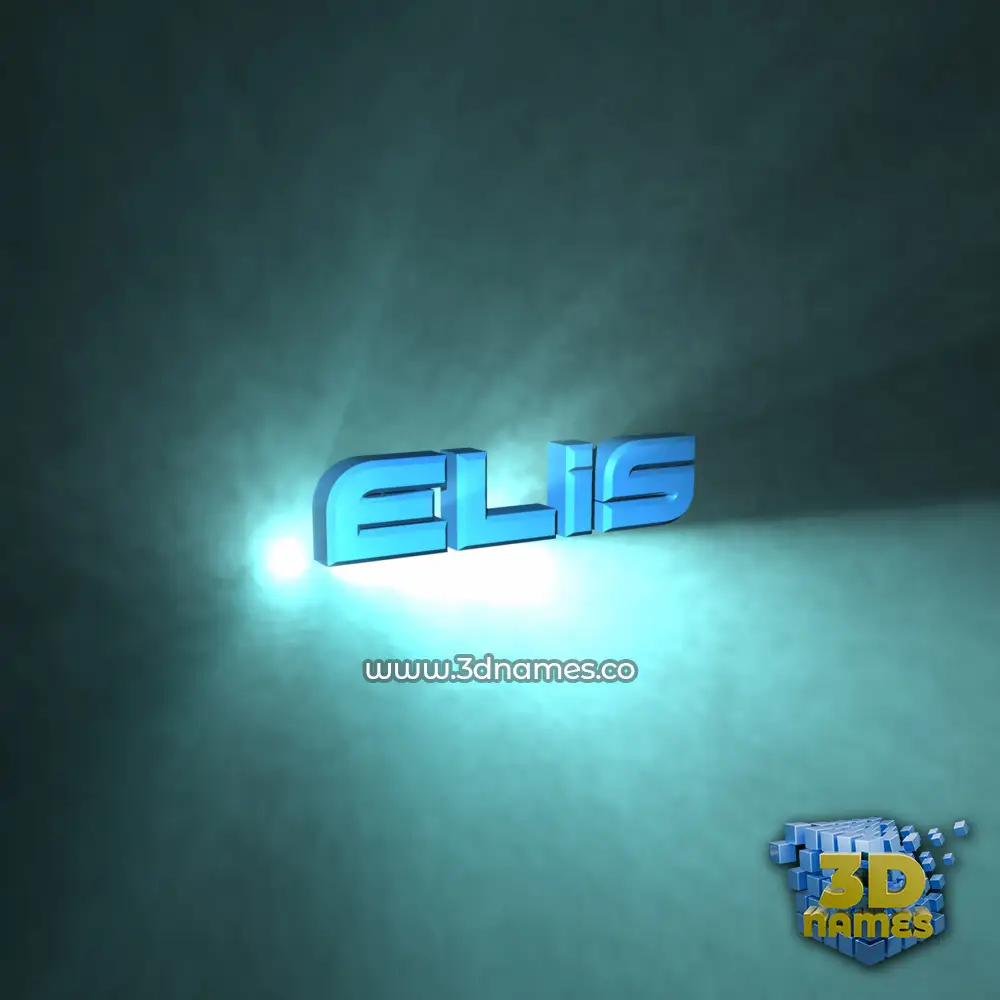 elis in Light Shine style - 3D name wallpaper