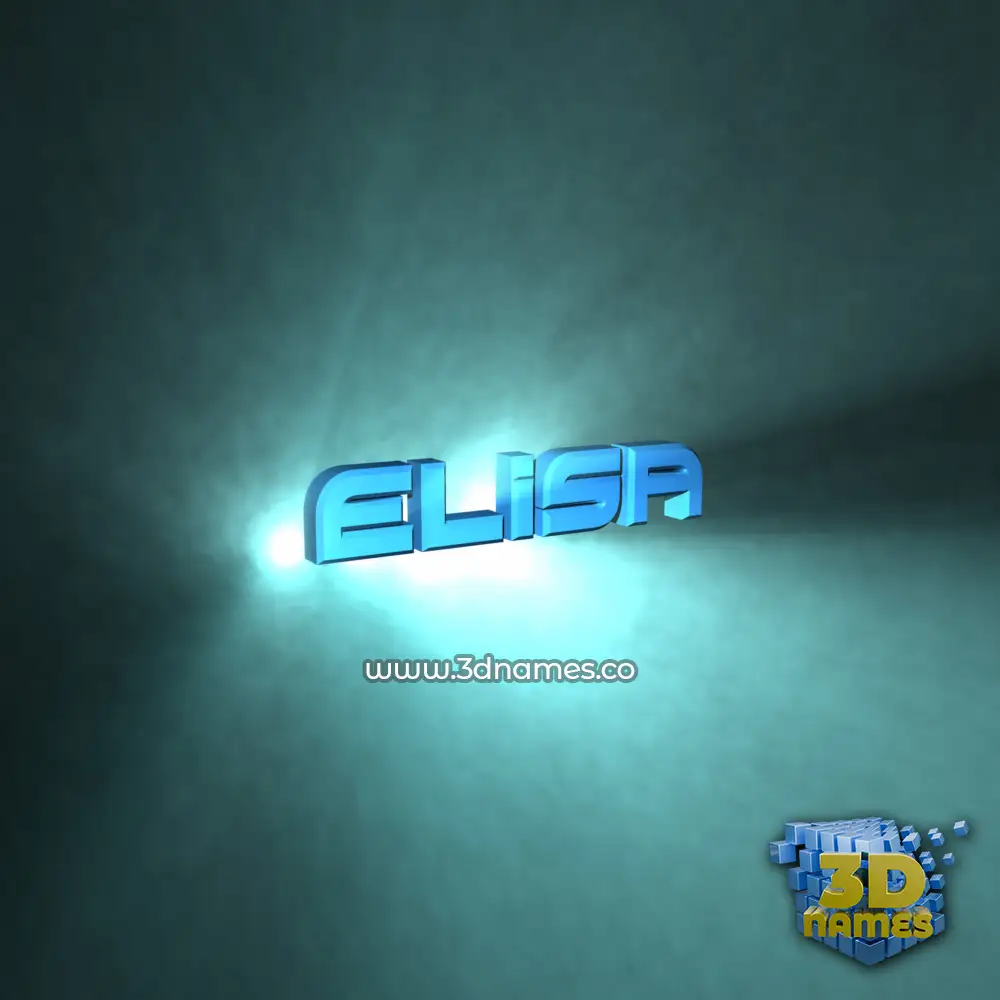elisa in Light Shine style - 3D name wallpaper