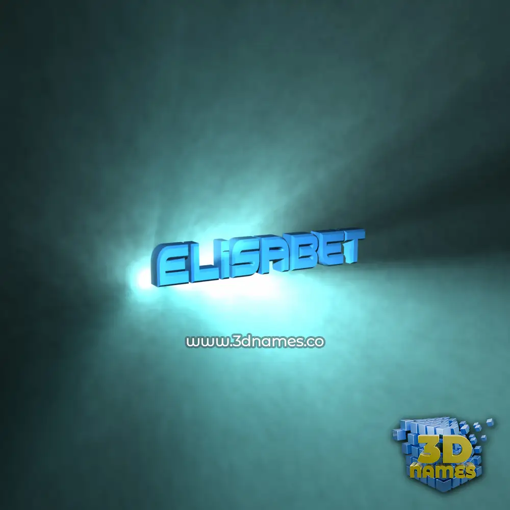 elisabet in Light Shine style - 3D name wallpaper