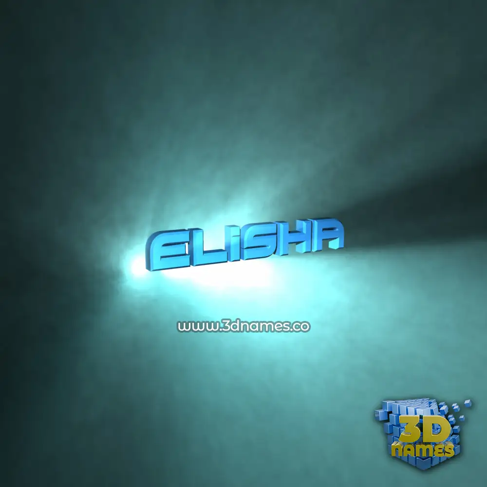 elisha in Light Shine style - 3D name wallpaper