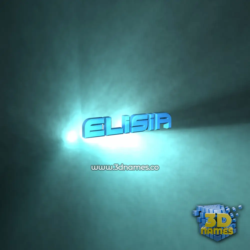 elisia in Light Shine style - 3D name wallpaper