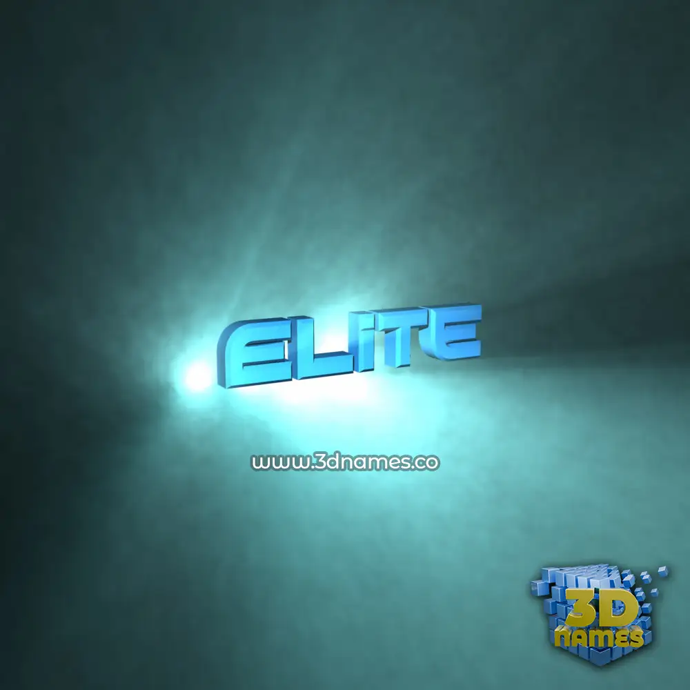elite in Light Shine style - 3D name wallpaper