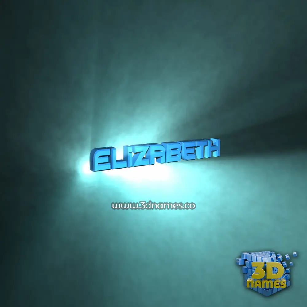 elizabeth in Light Shine style - 3D name wallpaper