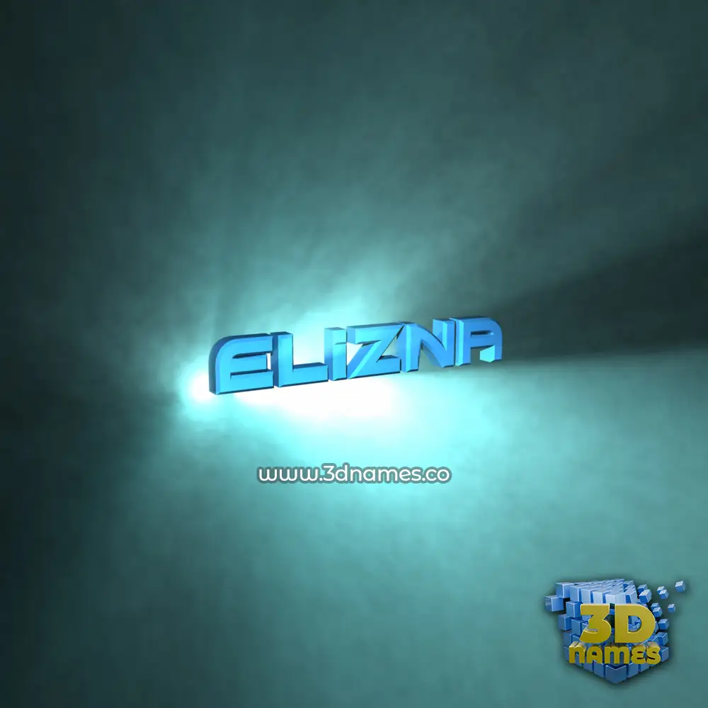 elizna in Light Shine style - 3D name wallpaper