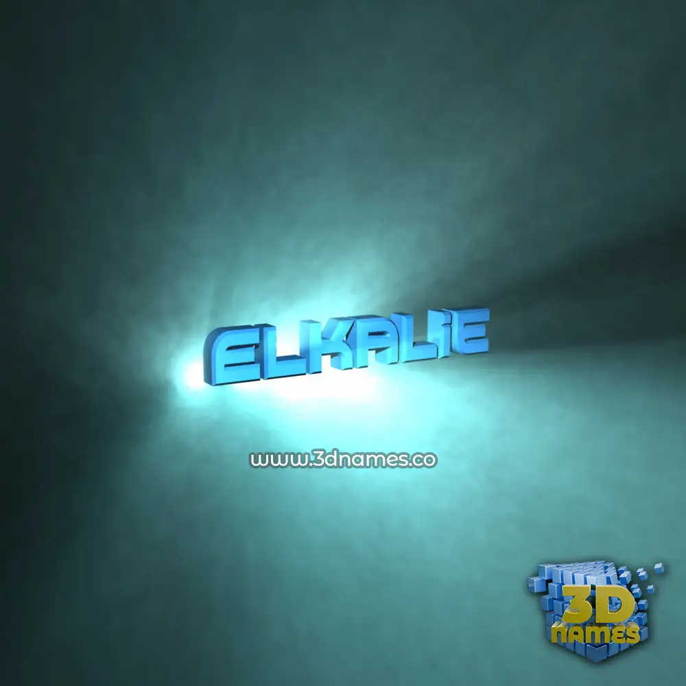 elkalie in Light Shine style - 3D name wallpaper