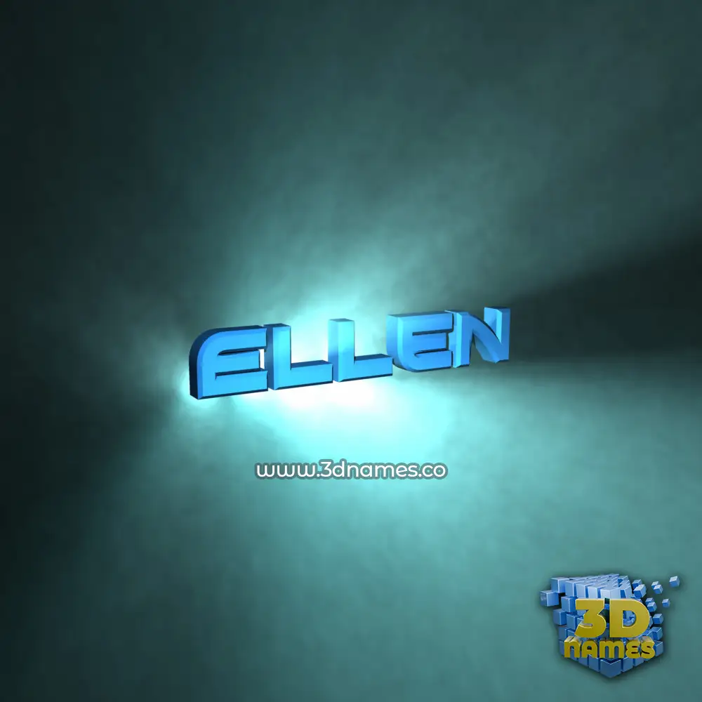 ellen in Light Shine style - 3D name wallpaper