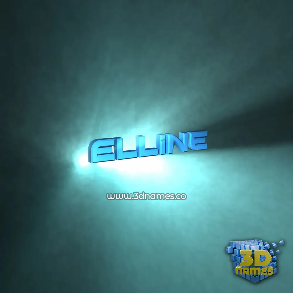 elline in Light Shine style - 3D name wallpaper