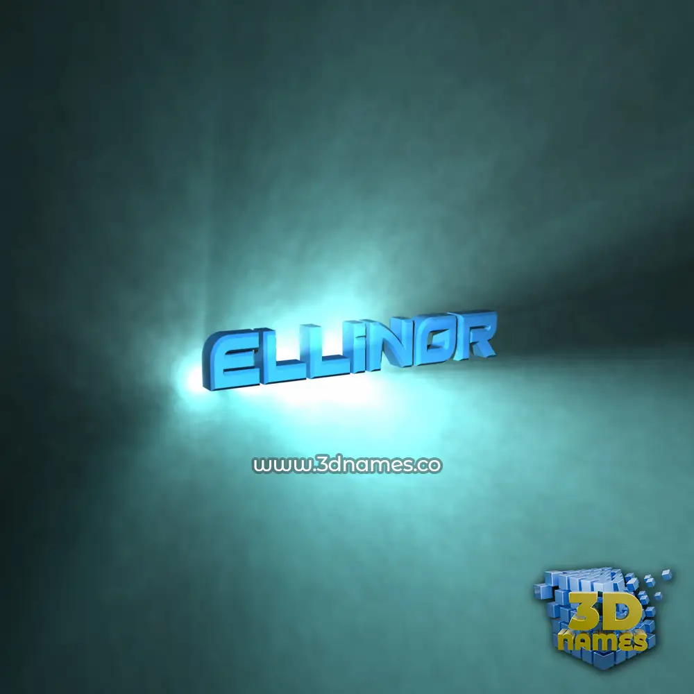 ellinor in Light Shine style - 3D name wallpaper
