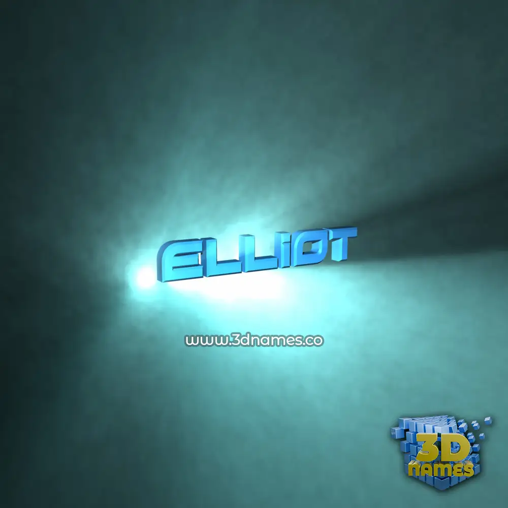 elliot in Light Shine style - 3D name wallpaper