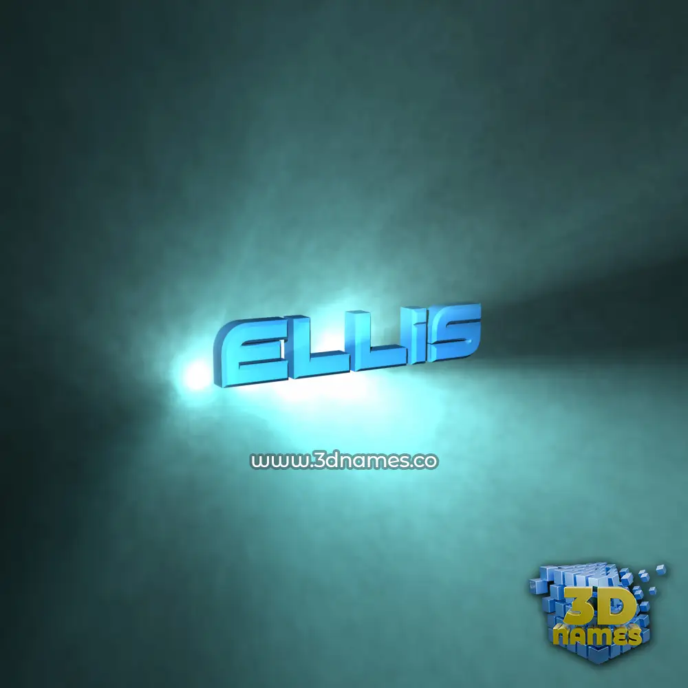 ellis in Light Shine style - 3D name wallpaper