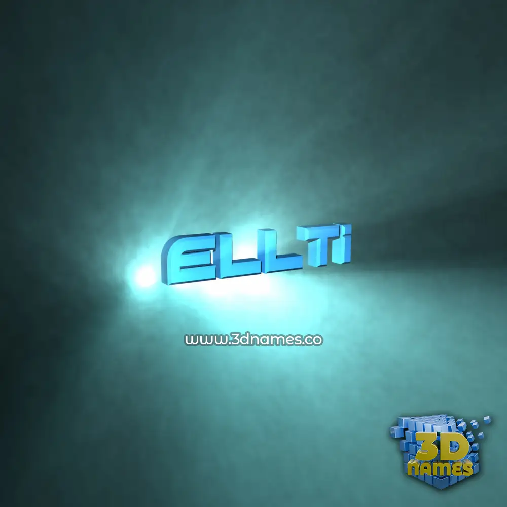 ellti in Light Shine style - 3D name wallpaper