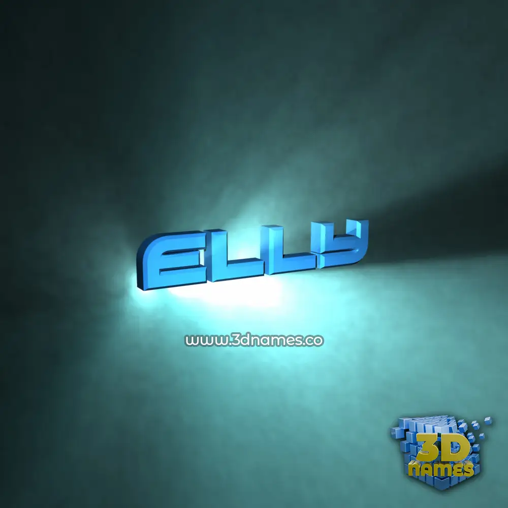elly in Light Shine style - 3D name wallpaper
