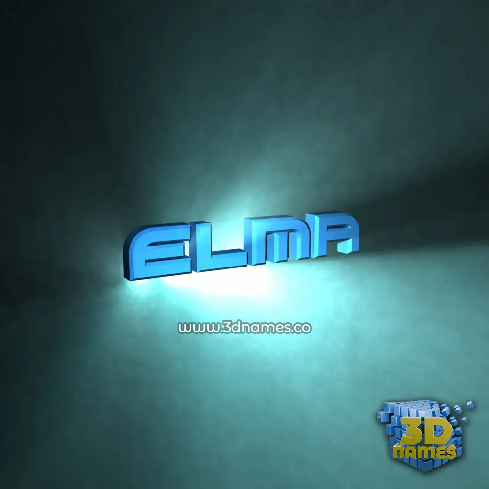 elma in Light Shine style - 3D name wallpaper