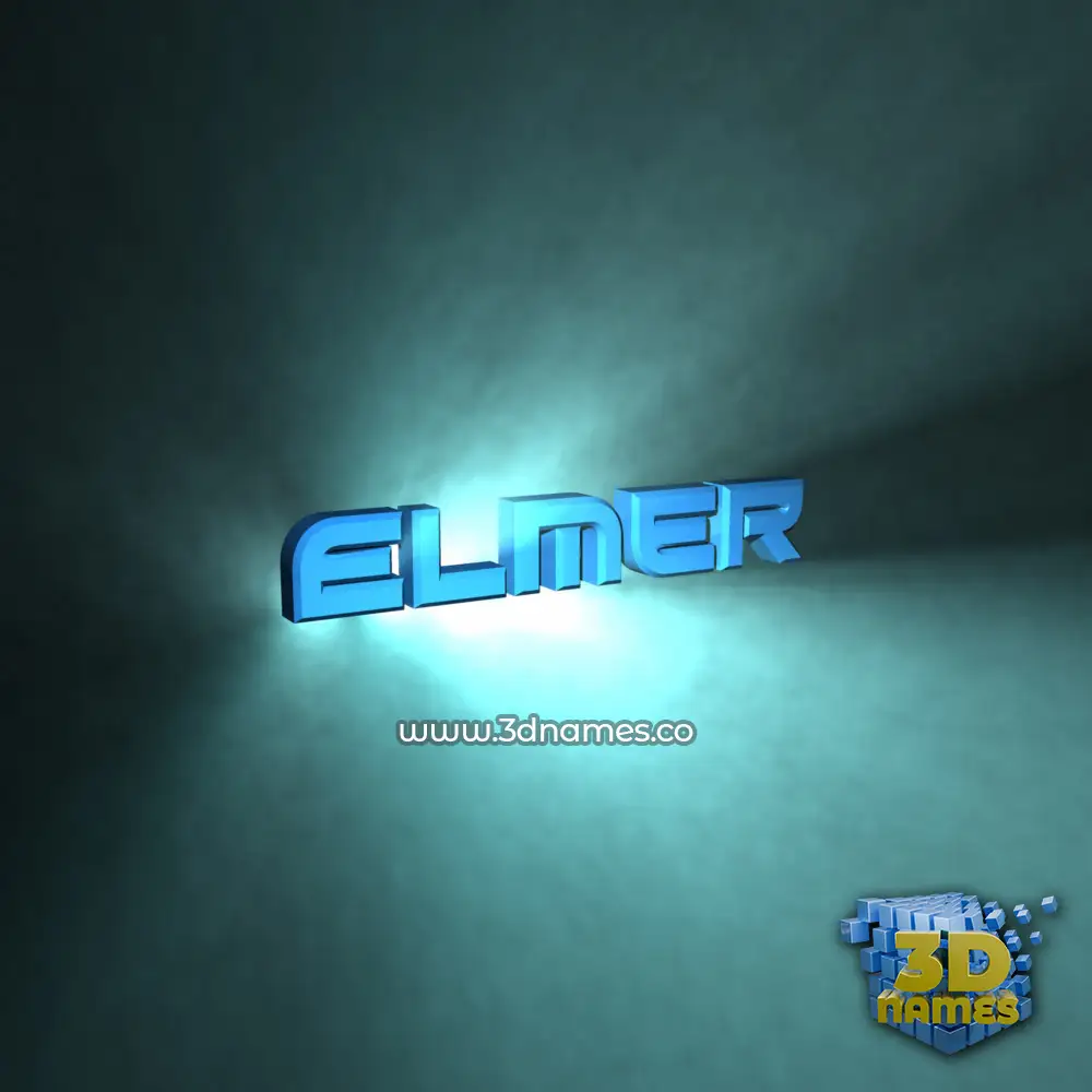 elmer in Light Shine style - 3D name wallpaper