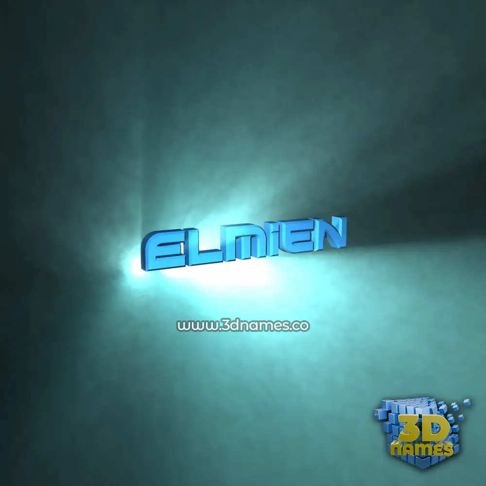 elmien in Light Shine style - 3D name wallpaper