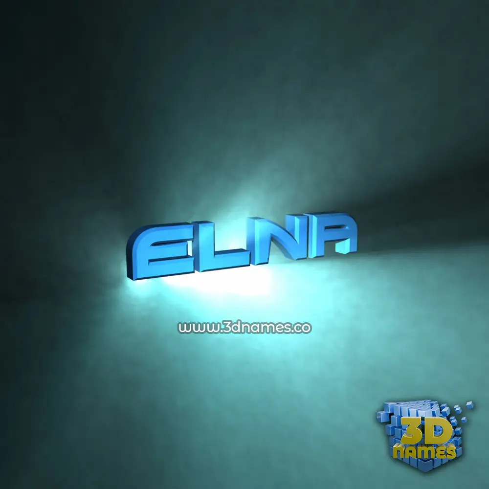 elna in Light Shine style - 3D name wallpaper