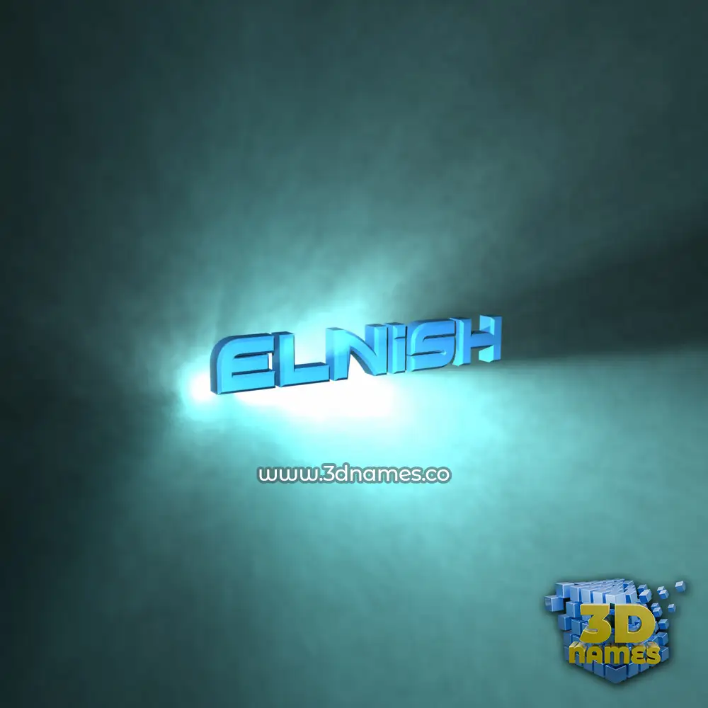 elnish in Light Shine style - 3D name wallpaper