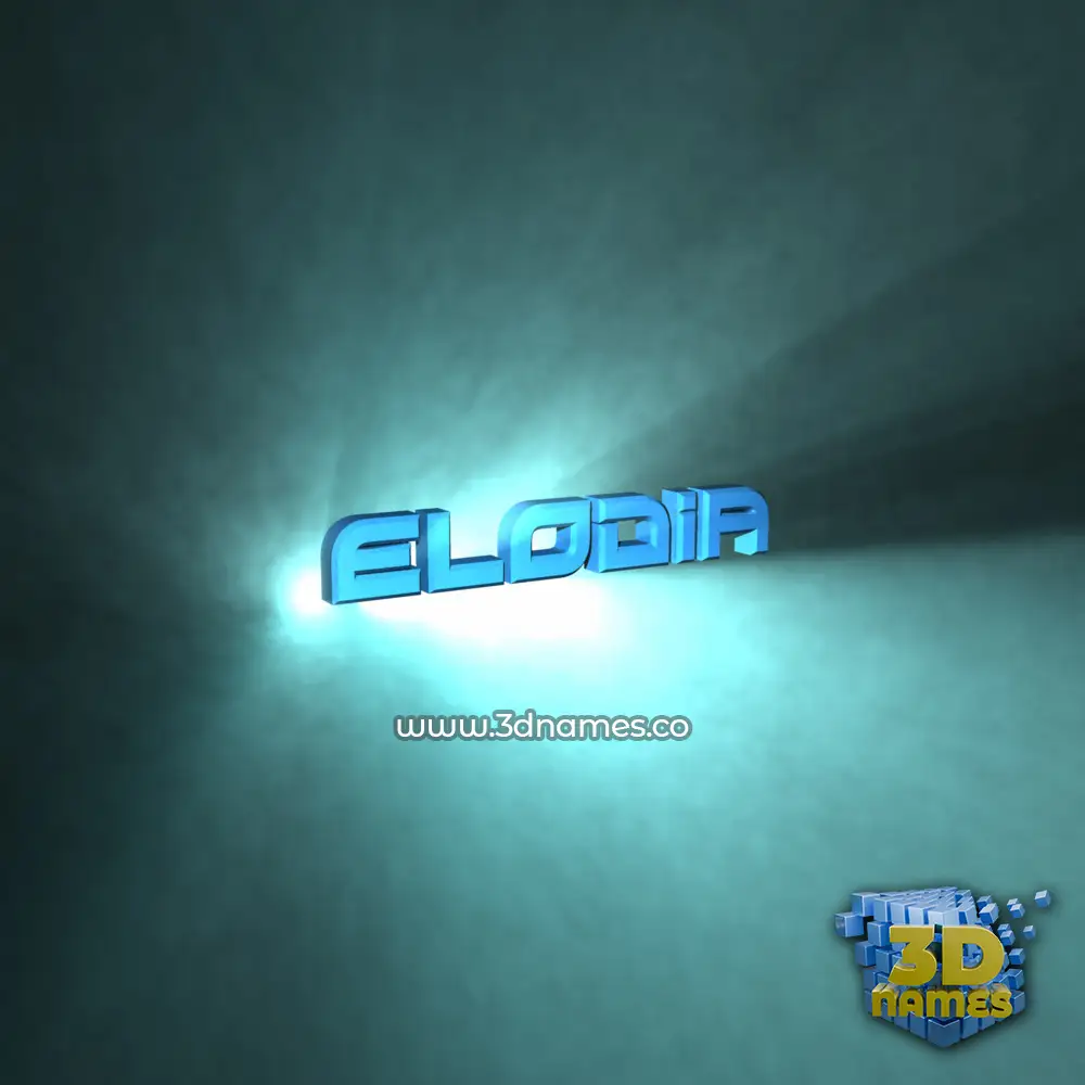 elodia in Light Shine style - 3D name wallpaper
