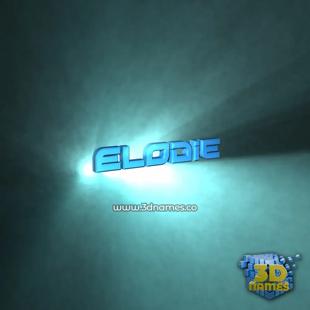 elodie in Light Shine style - 3D name wallpaper