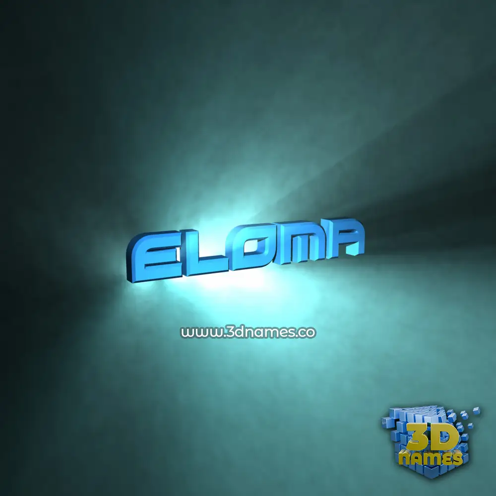 eloma in Light Shine style - 3D name wallpaper