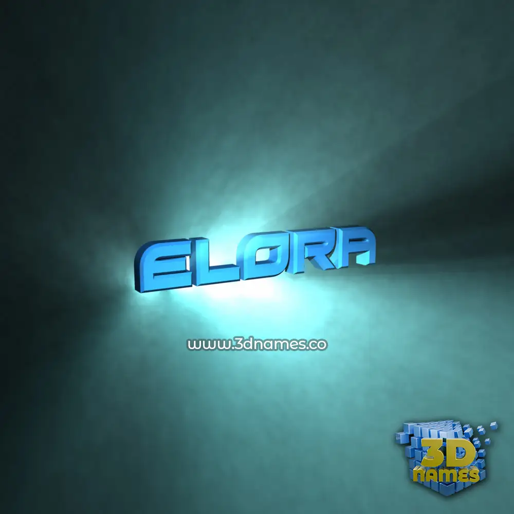 elora in Light Shine style - 3D name wallpaper