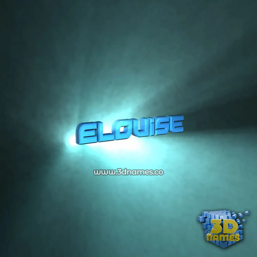 elouise in Light Shine style - 3D name wallpaper