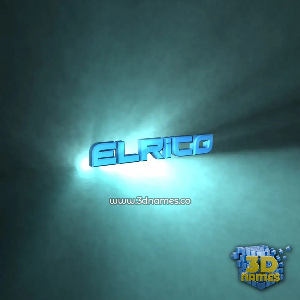 elrico in Light Shine style - 3D name wallpaper